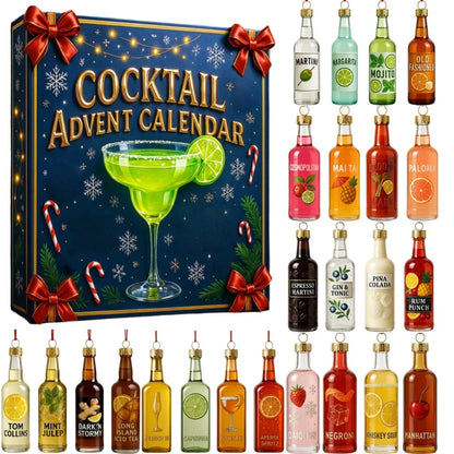 Cocktail Advent Calendar 24 Mini Cocktails Tree-Hanging Bottles