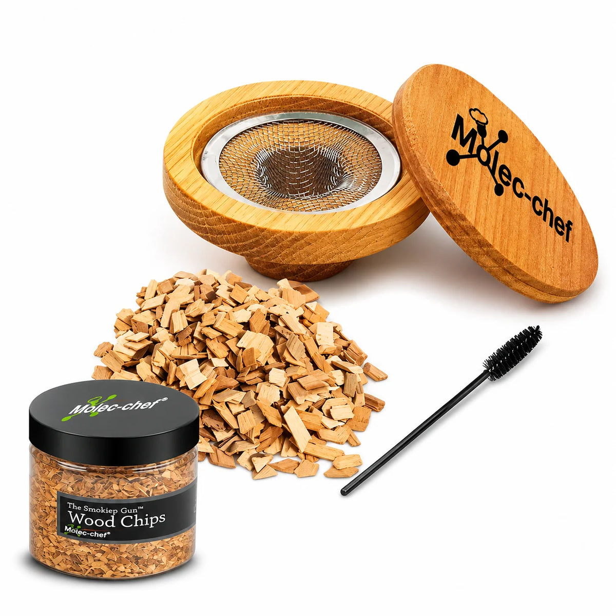 Cocktail Smoker Kit Engraved Lid Torch & Wood Chips
