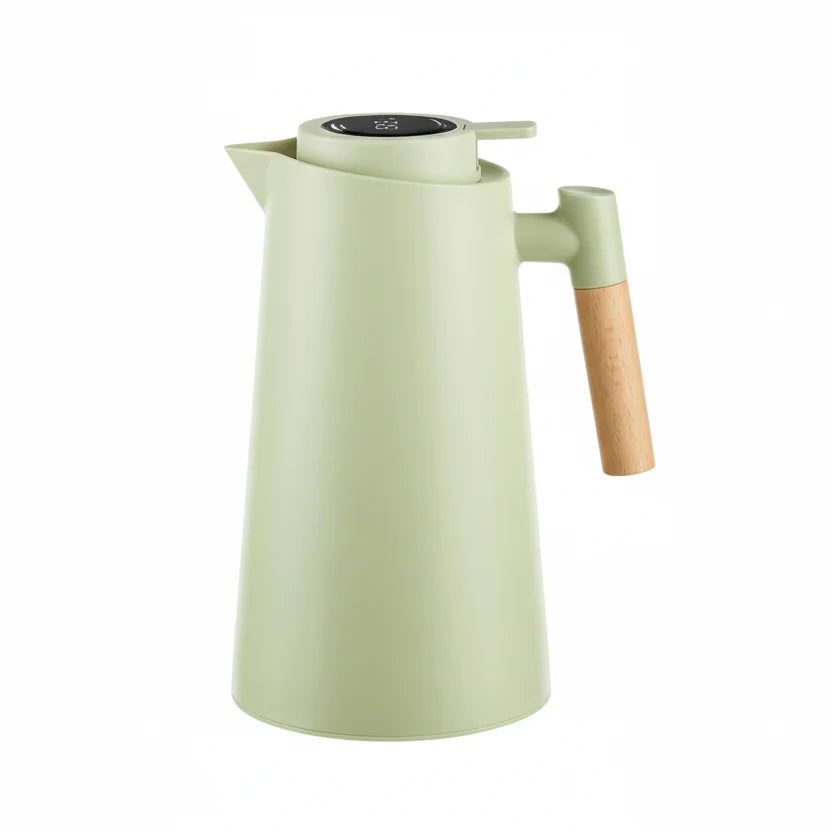 Coffee Carafe Double-Wall Stainless Steel Temperature Display Leakproof Lid