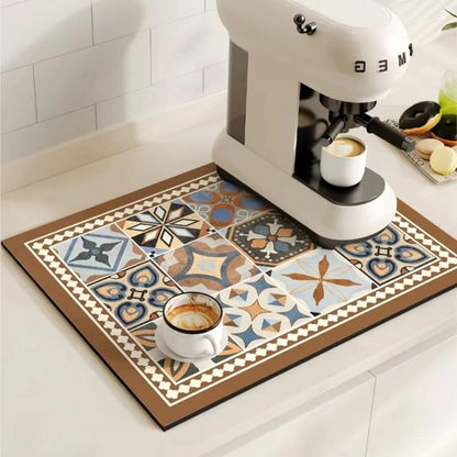 Coffee Mat Highly Absorbent Non-Slip Quick-Drying
