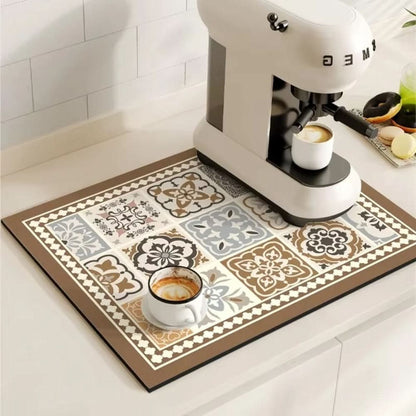 Coffee Mat Highly Absorbent Non-Slip Quick-Drying