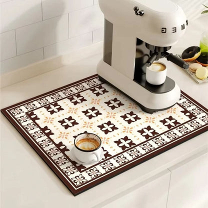 Coffee Mat Highly Absorbent Non-Slip Quick-Drying