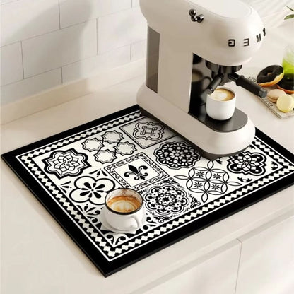 Coffee Mat Highly Absorbent Non-Slip Quick-Drying