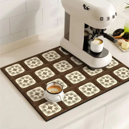 Coffee Mat Highly Absorbent Non-Slip Quick-Drying