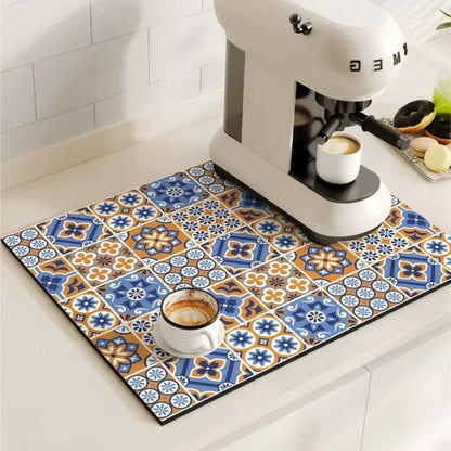 Coffee Mat Highly Absorbent Non-Slip Quick-Drying
