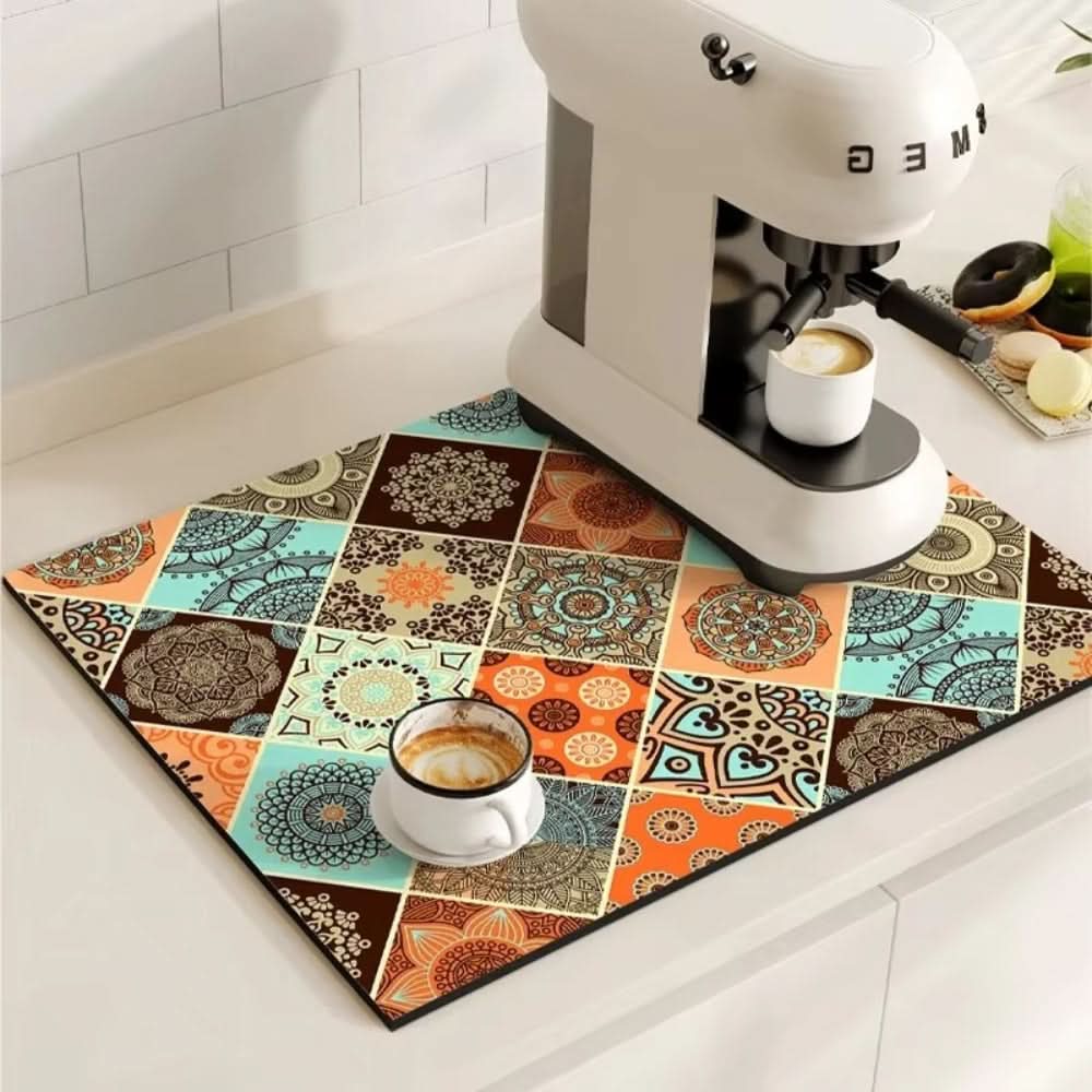 Coffee Mat Highly Absorbent Non-Slip Quick-Drying