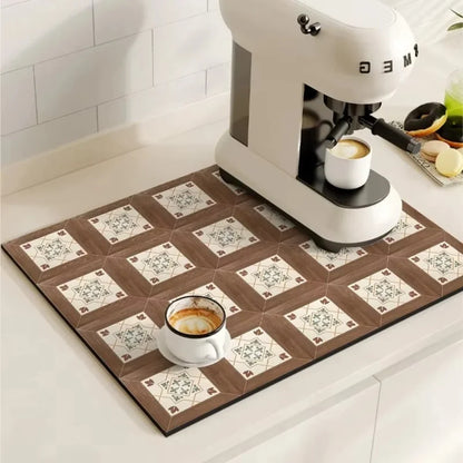 Coffee Mat Highly Absorbent Non-Slip Quick-Drying
