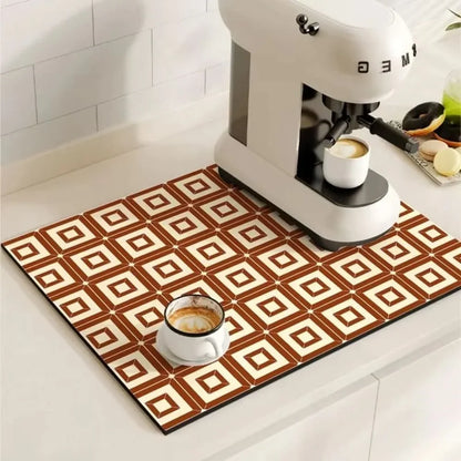 Coffee Mat Highly Absorbent Non-Slip Quick-Drying