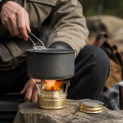 Collapsible Camping Stove with Serrated Pot Supports