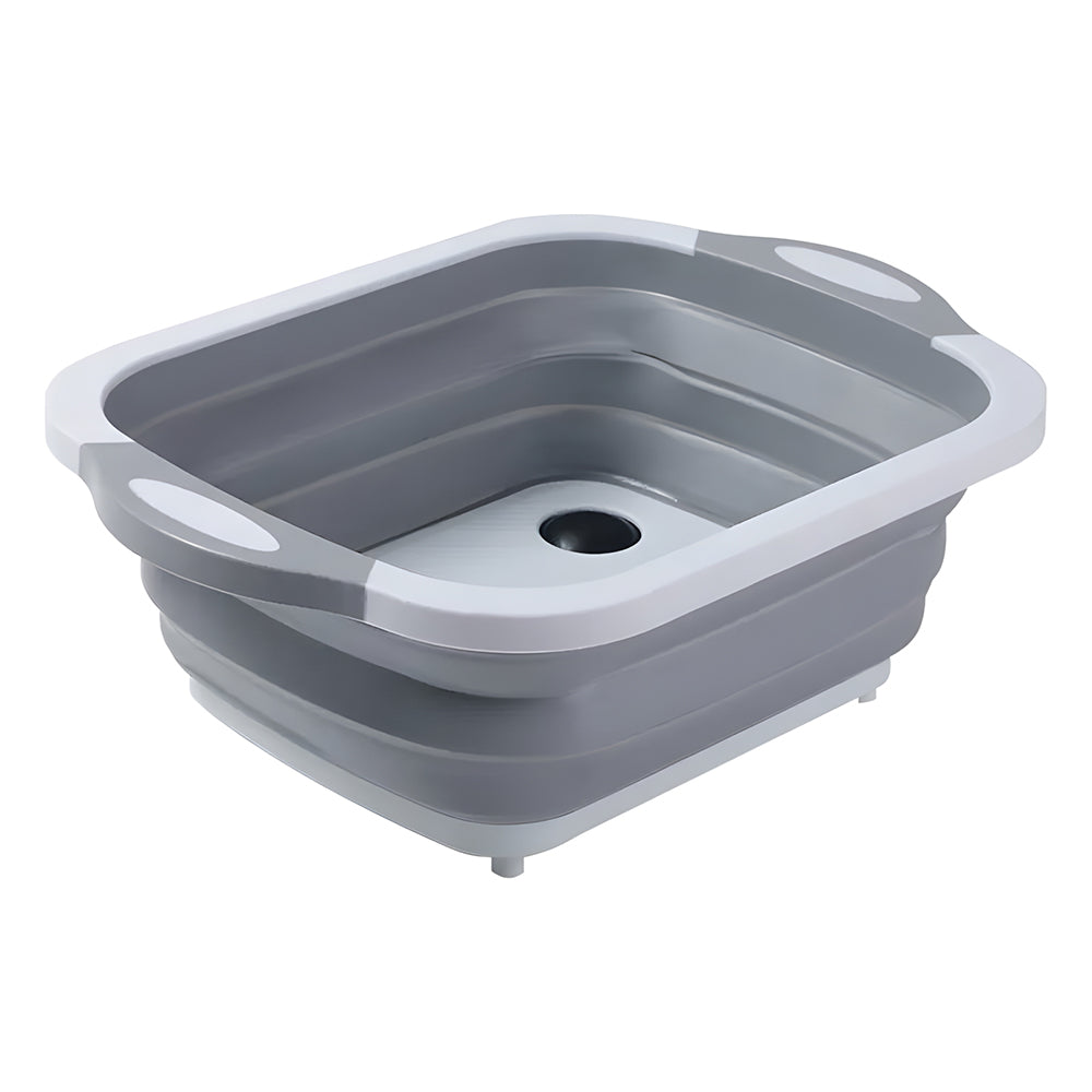Collapsible Wash Basin Silicone & PP Frame Integrated Drain