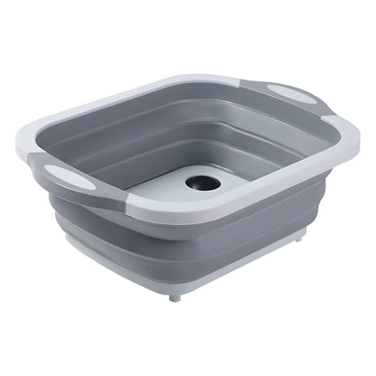 Collapsible Wash Basin Silicone & PP Frame Integrated Drain