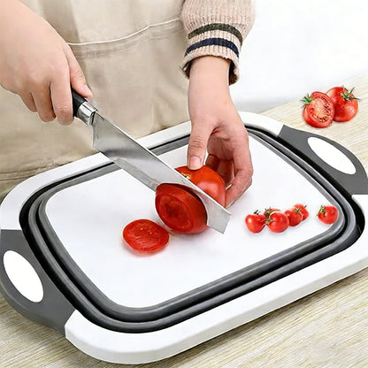 Collapsible Wash Basin Silicone & PP Frame Integrated Drain