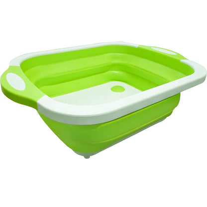 Collapsible Wash Basin Silicone & PP Frame Integrated Drain