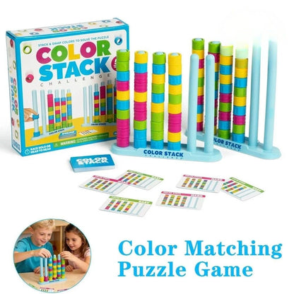 Color Stacking Game Simultaneous Play 50 Challenge Cards