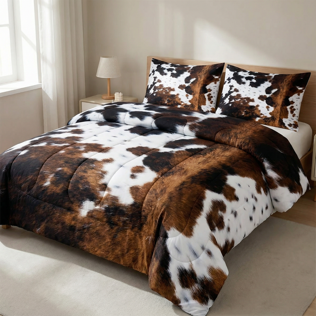 Comforter Set Cowhide Print 100% Polyester All-Season