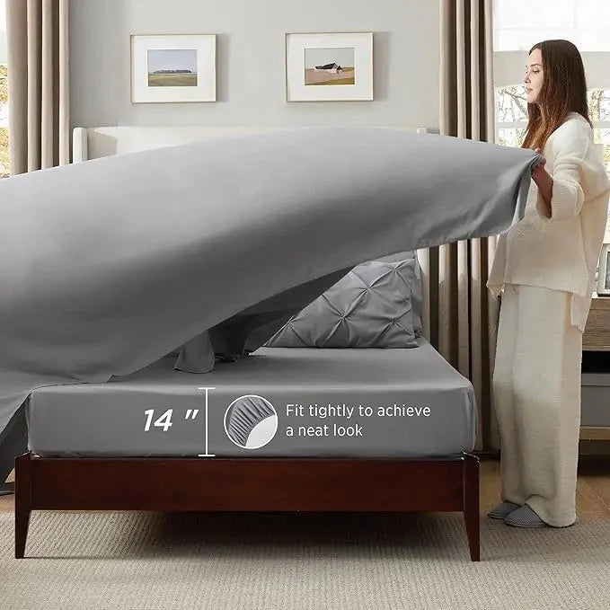 Comforter Set Geometric Pintuck Lightweight Microfiberften