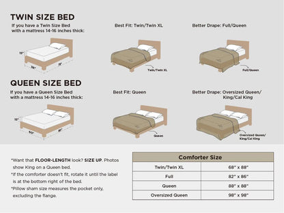 Comforter Set Pintuck Design Lightweight Microfiber Machine Washable