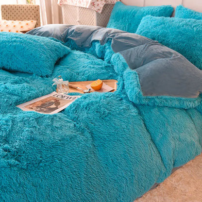 Comforter Set Sherpa Fleece Machine-Washable