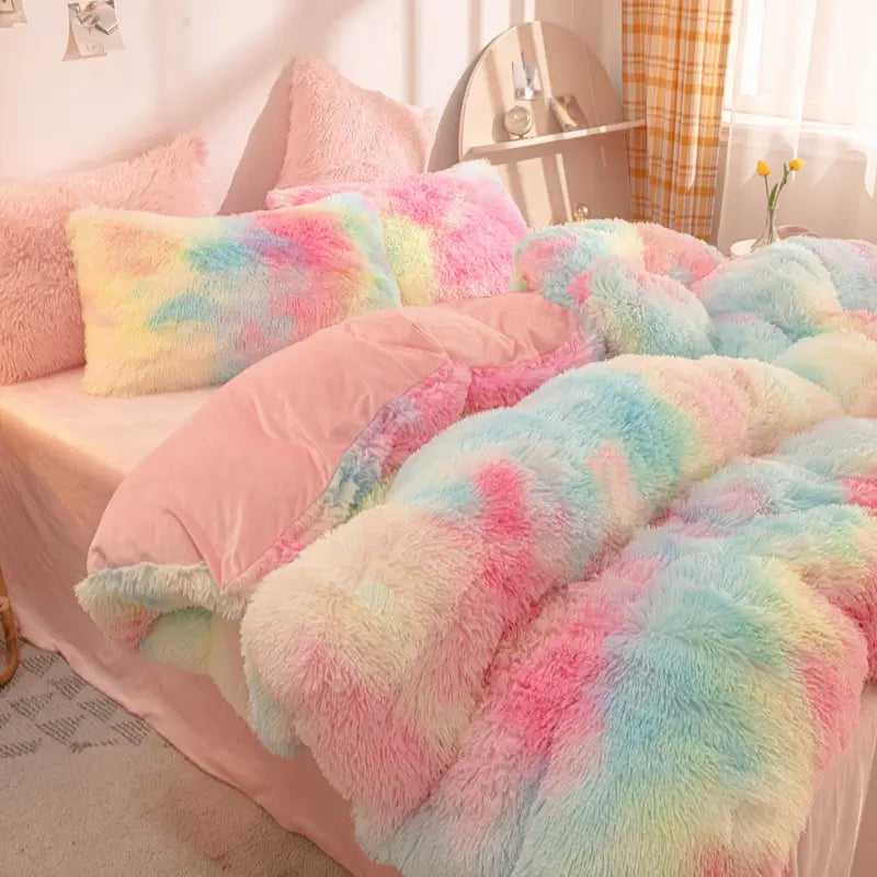 Comforter Set Sherpa Fleece Machine-Washable