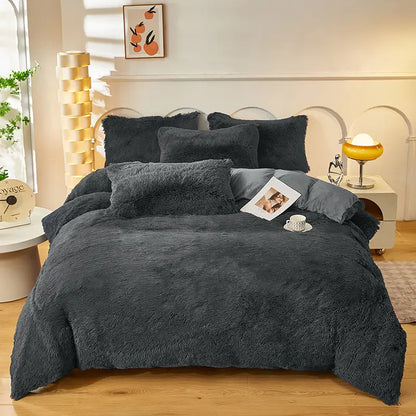 Comforter Set Sherpa Fleece Machine-Washable