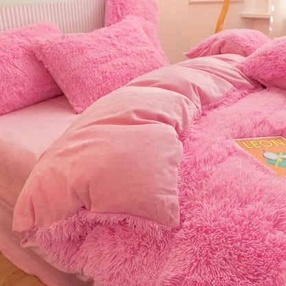 Comforter Set Sherpa Fleece Machine-Washable
