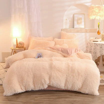 Comforter Set Sherpa Fleece Machine-Washable