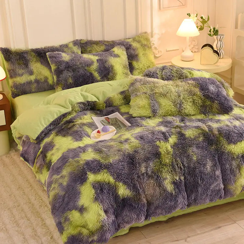 Comforter Set Sherpa Fleece Machine-Washable