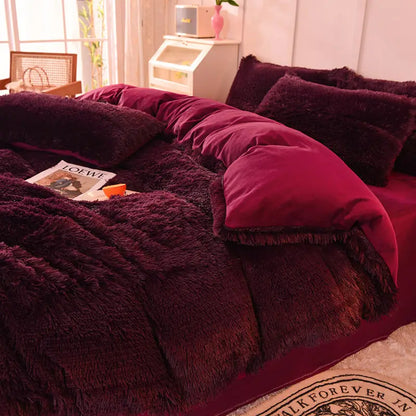 Comforter Set Sherpa Fleece Machine-Washable