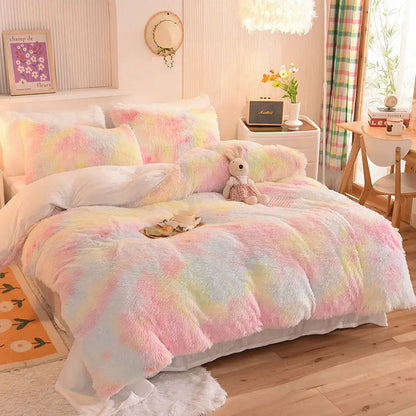 Comforter Set Sherpa Fleece Machine-Washable