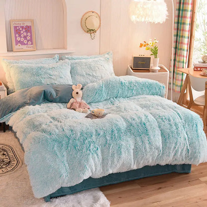Comforter Set Sherpa Fleece Machine-Washable
