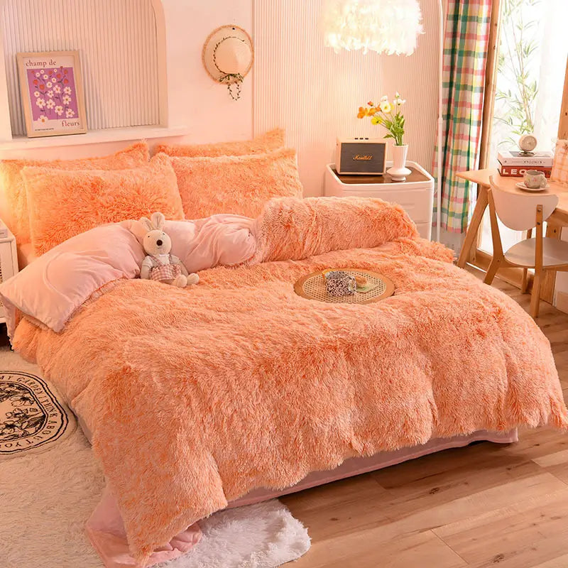 Comforter Set Sherpa Fleece Machine-Washable