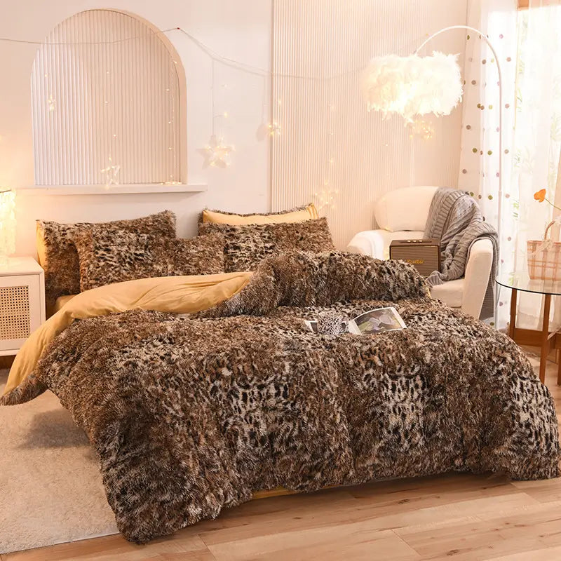 Comforter Set Sherpa Fleece Machine-Washable