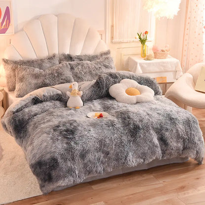 Comforter Set Sherpa Fleece Machine-Washable