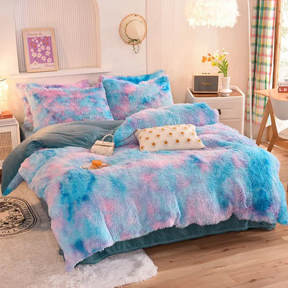 Comforter Set Sherpa Fleece Machine-Washable