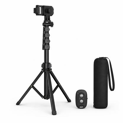 Compact Telescoping Tripod with Bluetooth Remote (17–64-Inch)