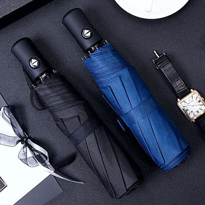 Compact Travel Umbrella Automatic Open-Close Wind-Resistant & UV-Coated