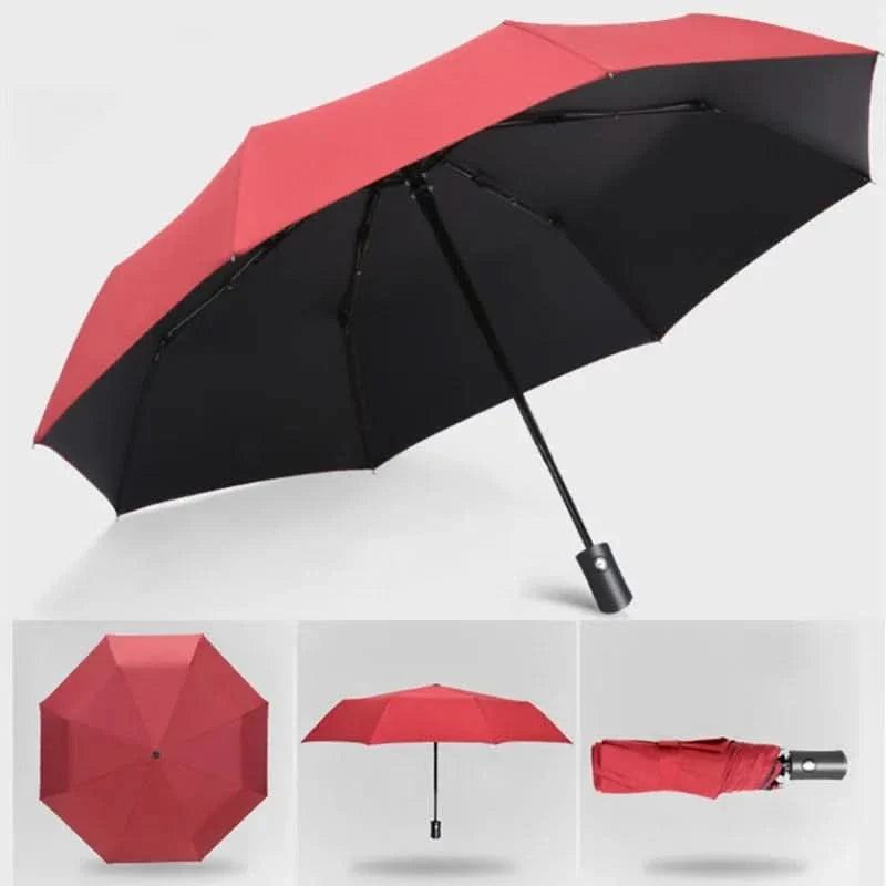 Compact Travel Umbrella Automatic Open-Close Wind-Resistant & UV-Coated