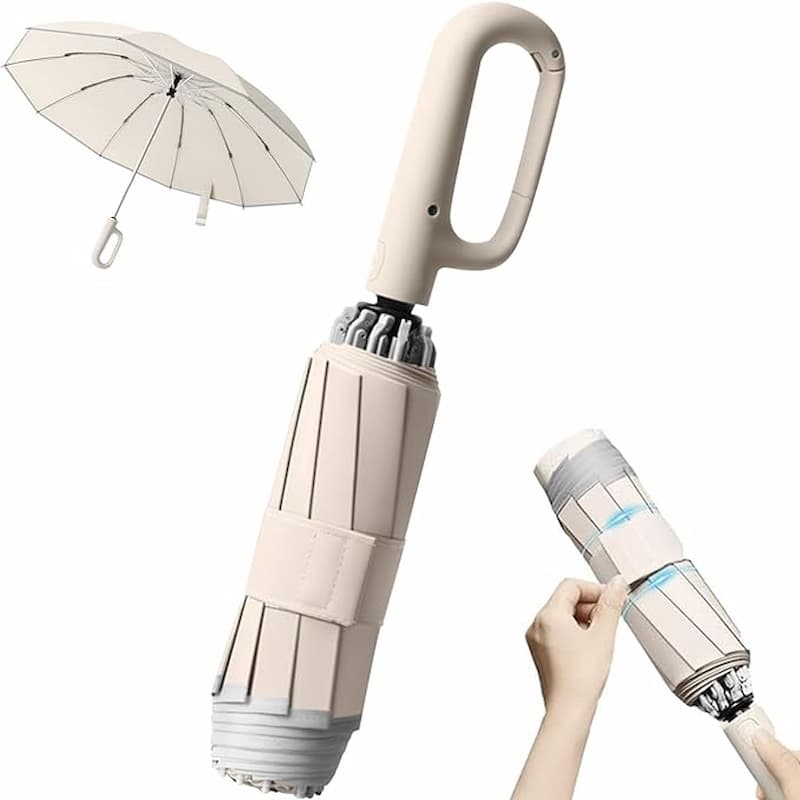 Compact Umbrella Automatic Water Trap & Reflective