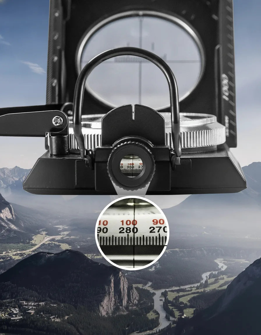 Compass Integrated Clinometer Waterproof Aluminum Glow Needle