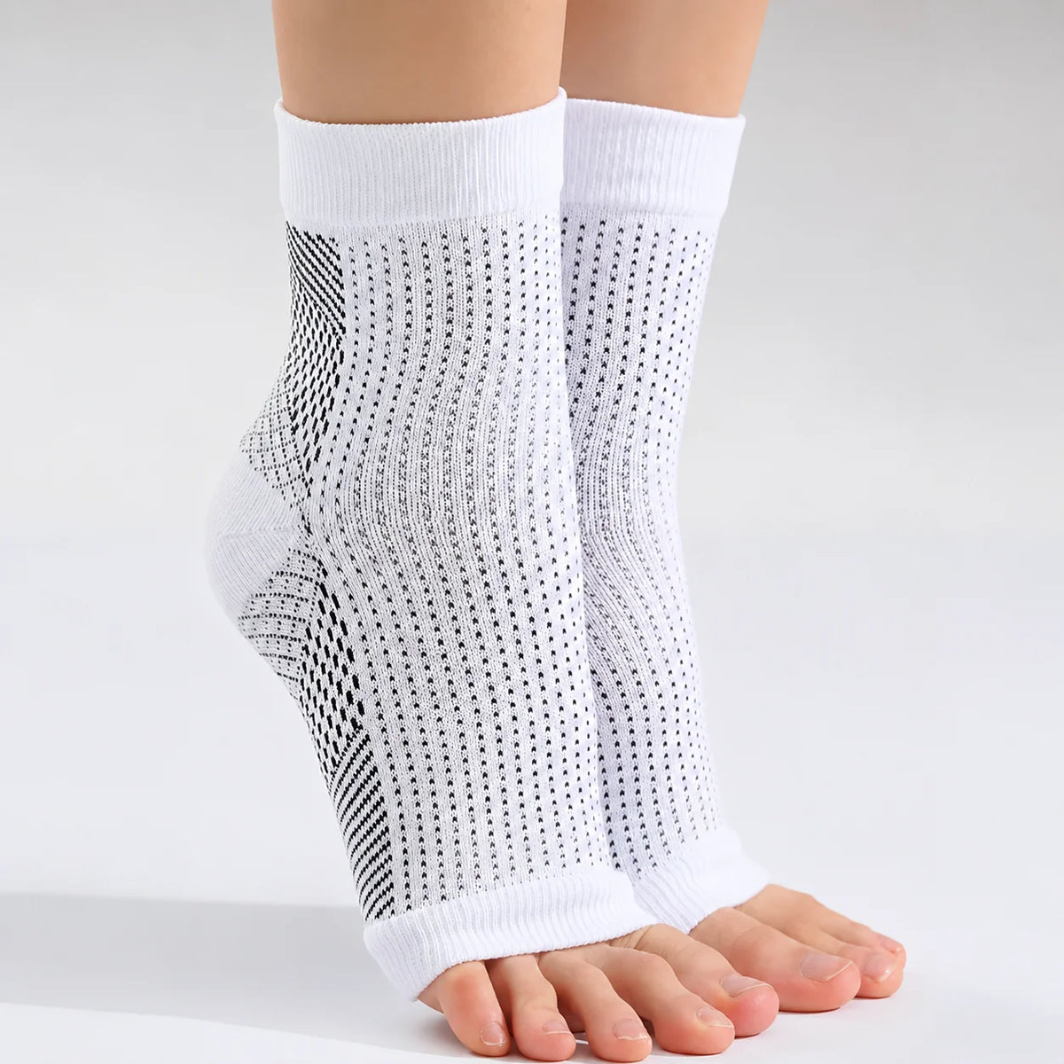 Compression Socks Open Toe Deep Heel Support