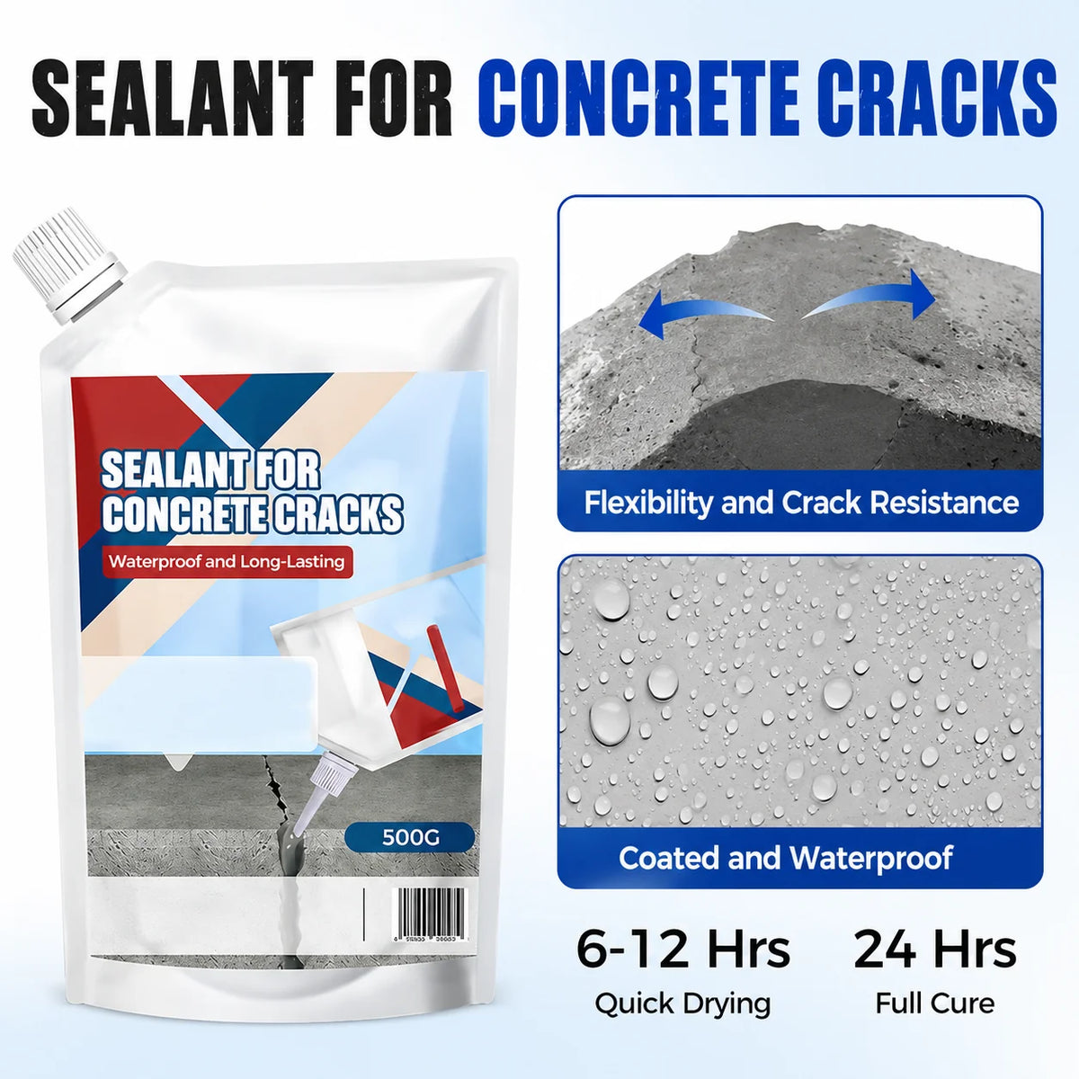Concrete Crack Sealant Flexible Waterproof Weatherproof