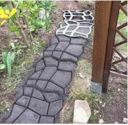 Concrete Path Stencil Reusable ABS Plastic Three Patterns