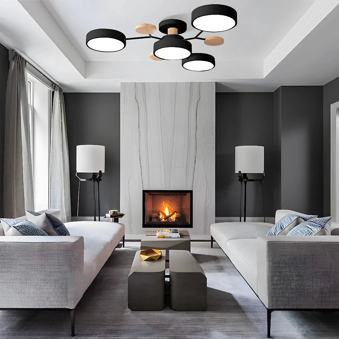 Contemporary LED Flush Mount Ceiling Fixture – Bright Modern Lighting