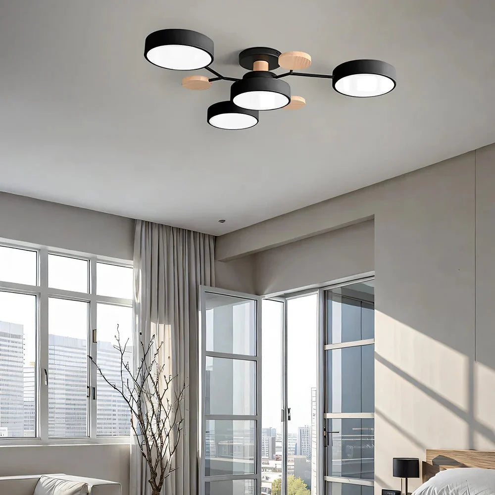 Contemporary LED Flush Mount Ceiling Fixture – Bright Modern Lighting