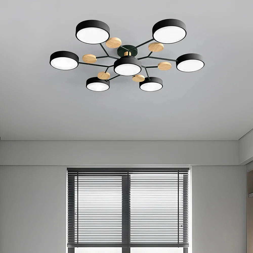 Contemporary LED Flush Mount Ceiling Fixture – Bright Modern Lighting