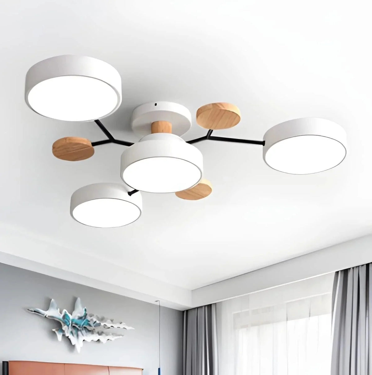 Contemporary LED Flush Mount Ceiling Fixture – Bright Modern Lighting