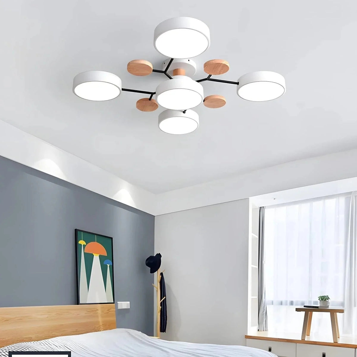 Contemporary LED Flush Mount Ceiling Fixture – Bright Modern Lighting
