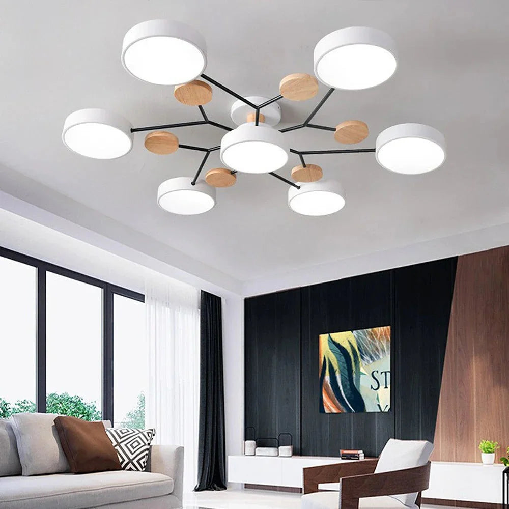 Contemporary LED Flush Mount Ceiling Fixture – Bright Modern Lighting