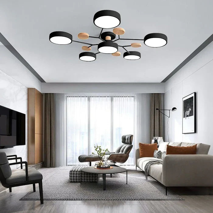Contemporary LED Flush Mount Ceiling Fixture – Bright Modern Lighting