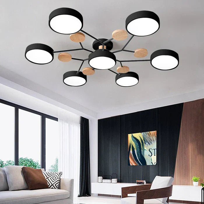Contemporary LED Flush Mount Ceiling Fixture – Bright Modern Lighting